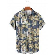 Alphabet Hibiscus Resort Short Sleeve Shirt